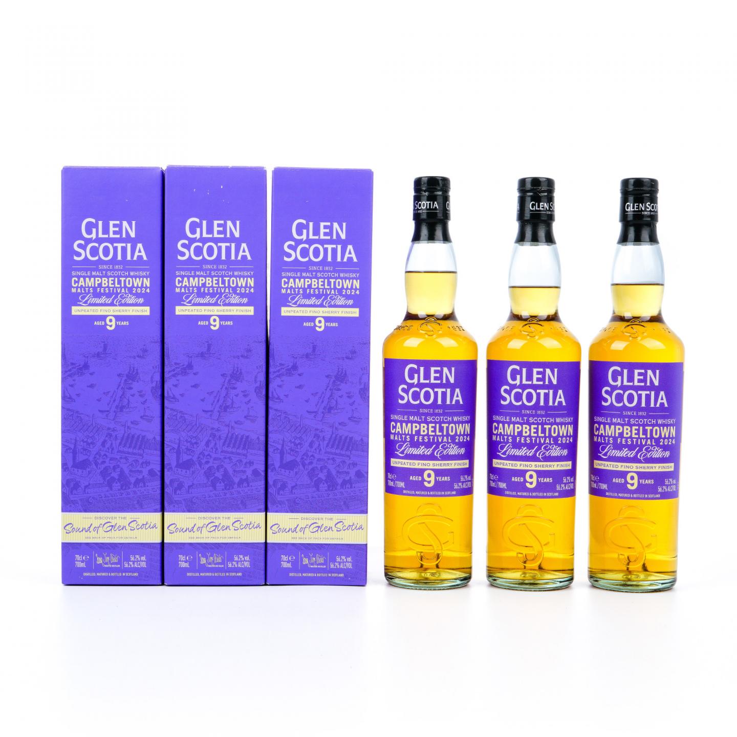 Glen Scotia 格兰帝 9年 坎贝尔镇嘉年华2024 3瓶组 行货