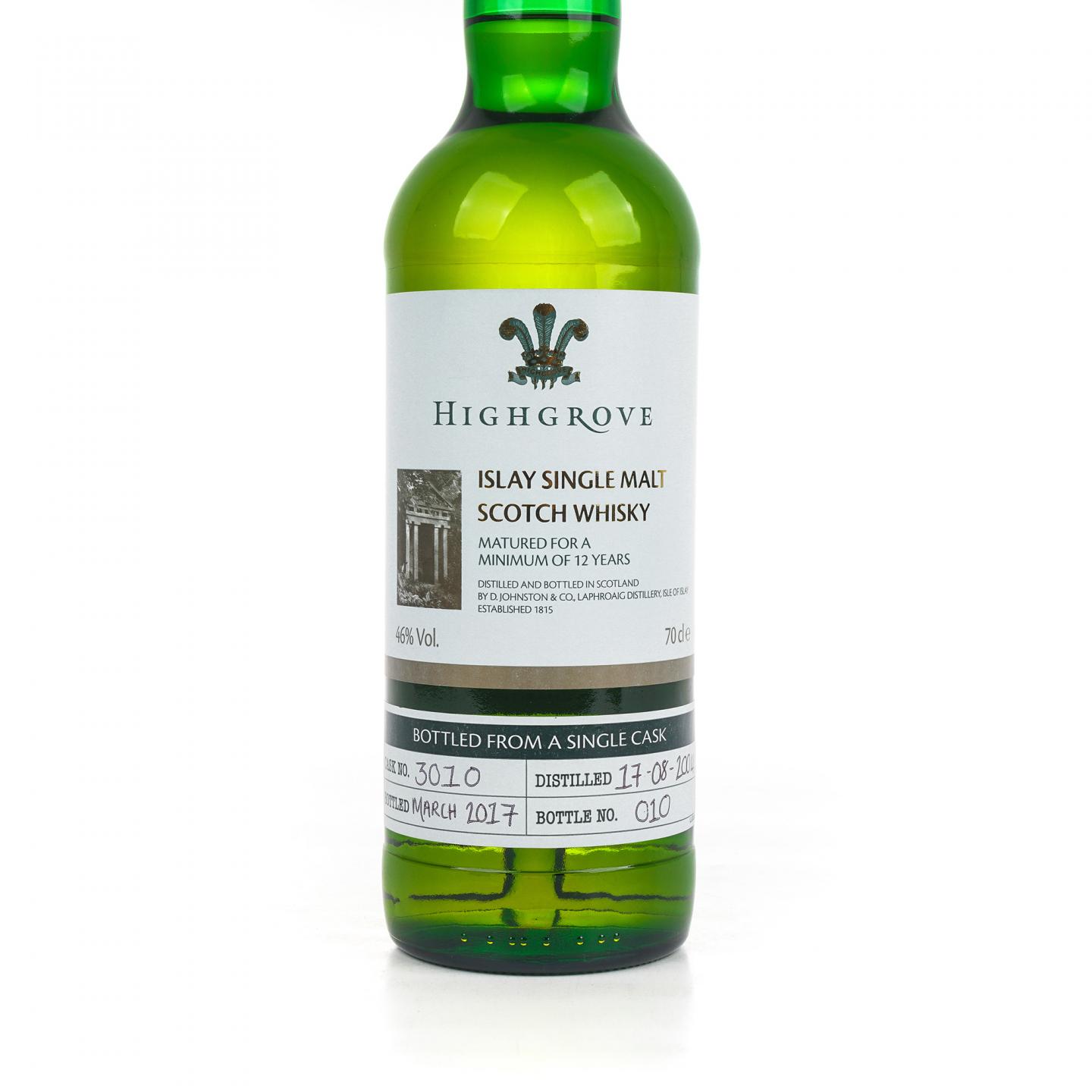 Laphroaig 拉弗格 12年 2004-2017 单桶#3010 Highgrove