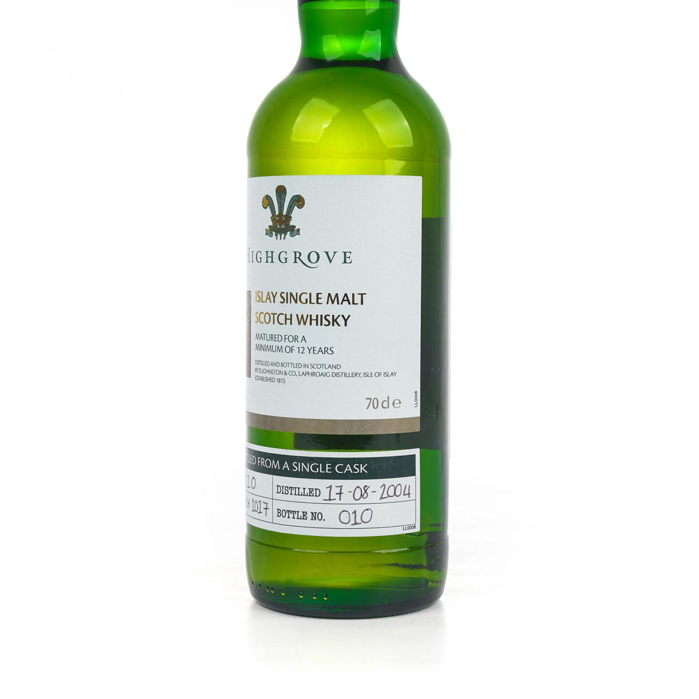 Laphroaig 拉弗格 12年 2004-2017 单桶#3010 Highgrove