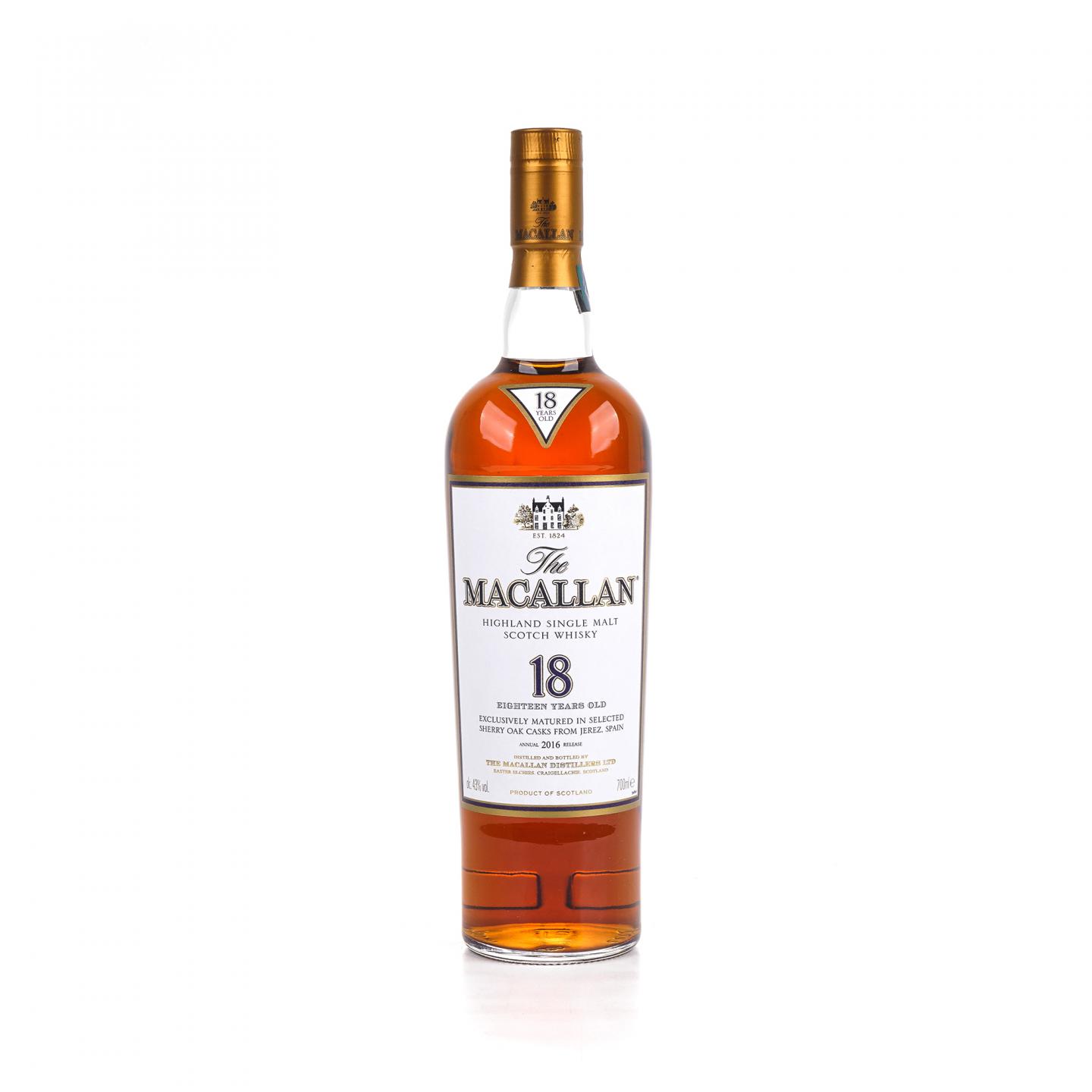 Macallan 麦卡伦 18年 2016 雪莉桶