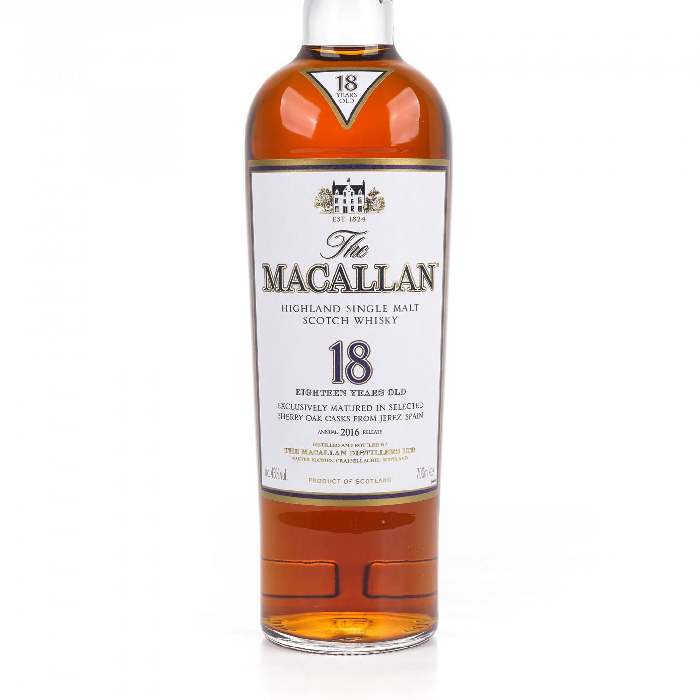 Macallan 麦卡伦 18年 2016 雪莉桶