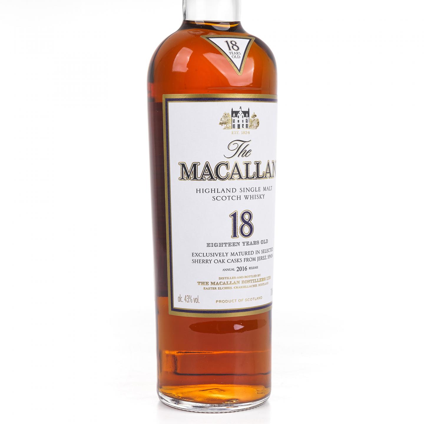 Macallan 麦卡伦 18年 2016 雪莉桶