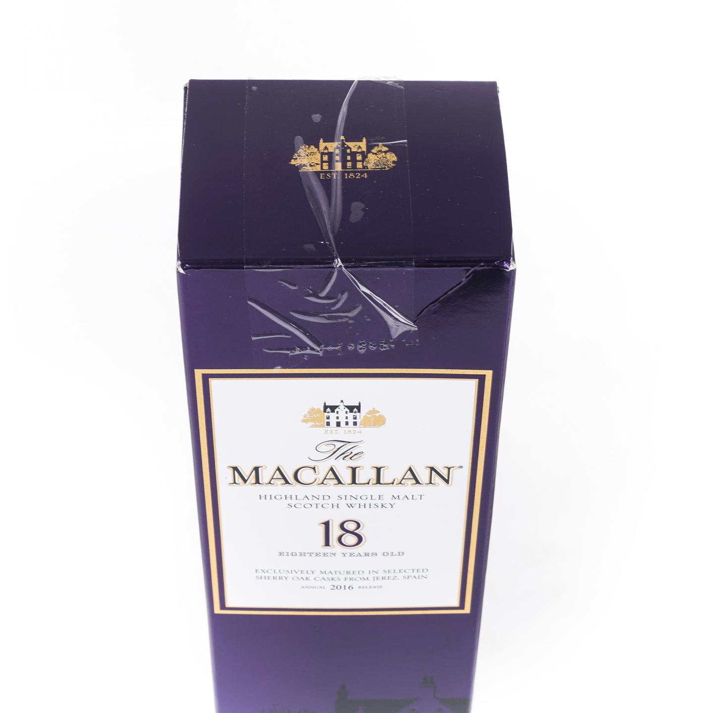 Macallan 麦卡伦 18年 2016 雪莉桶