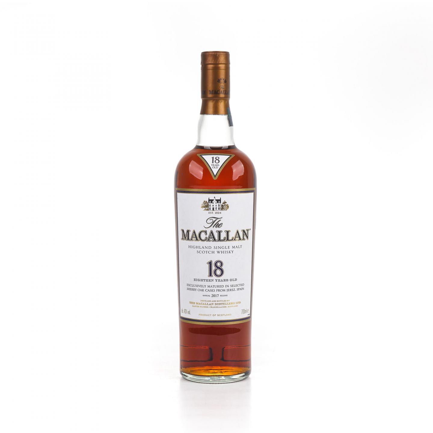 Macallan 麦卡伦 18年 2017 雪莉桶