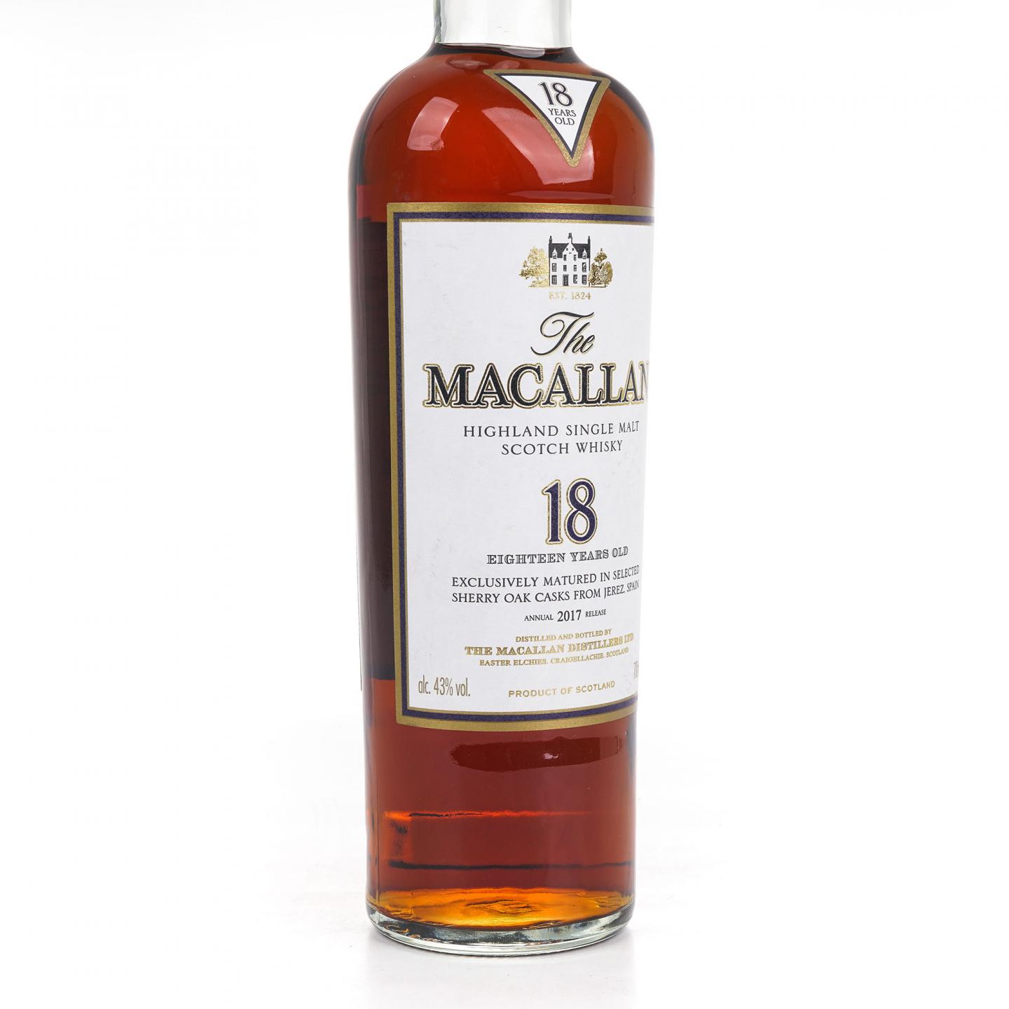 Macallan 麦卡伦 18年 2017 雪莉桶