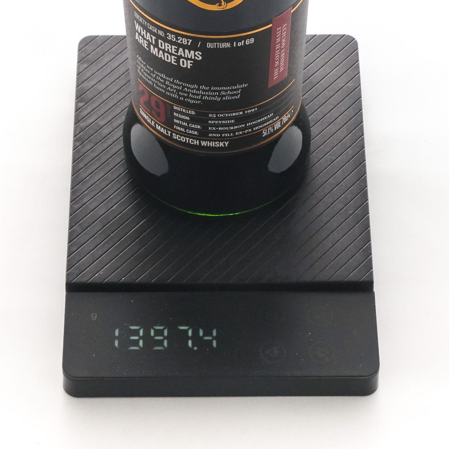 SMWS 35.287 格兰莫雷 29年 1991 雪莉桶后熟