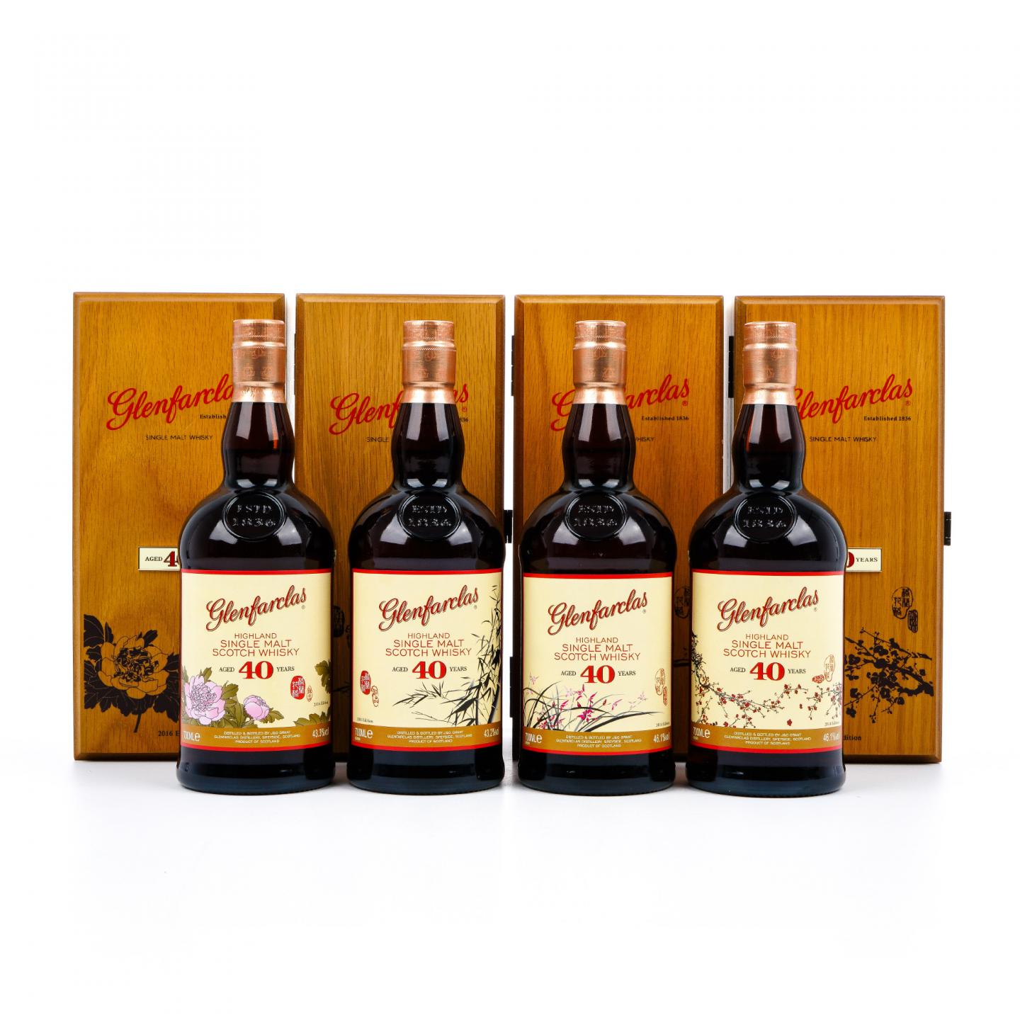 Glenfarclas 格兰花格 40年 兰/竹/菊/梅 4支组