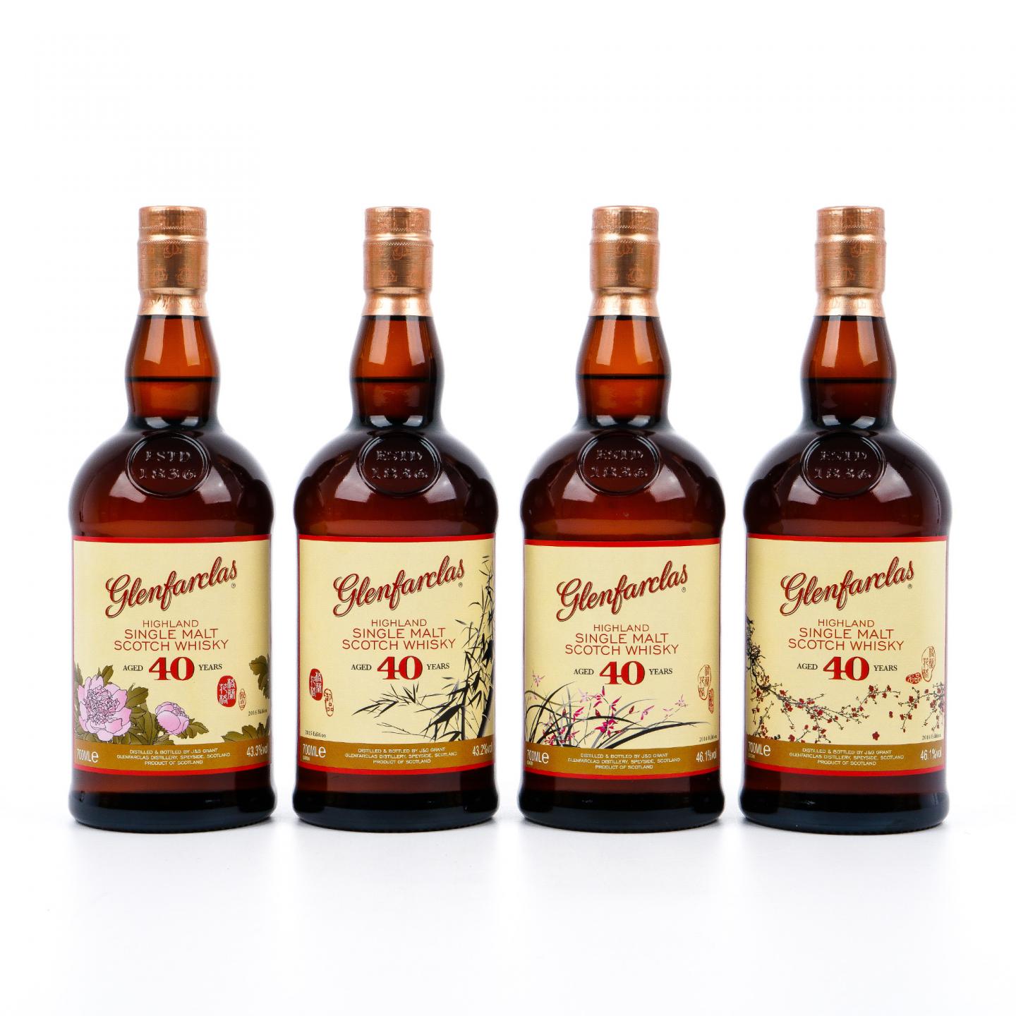 Glenfarclas 格兰花格 40年 兰/竹/菊/梅 4支组