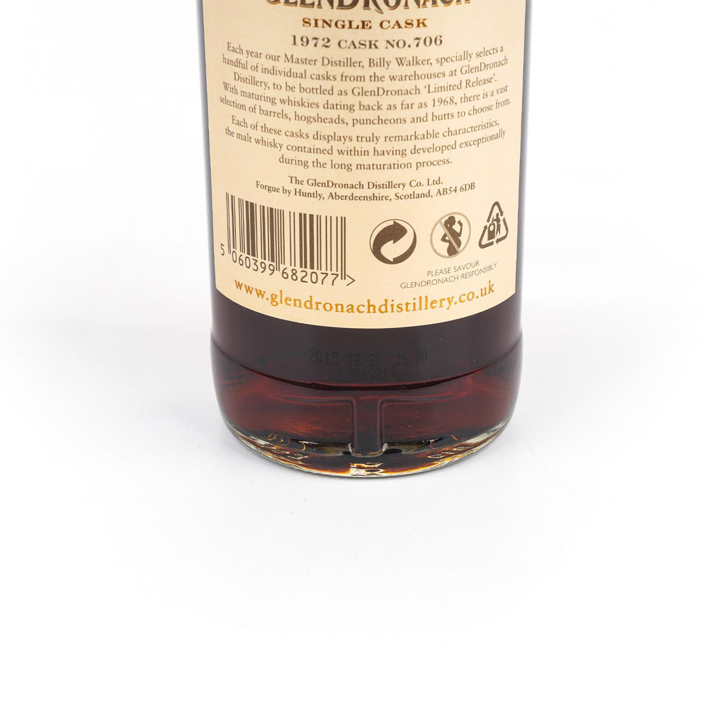Glendronach 格兰多纳 43年 1972-2015 PX雪莉单桶#706