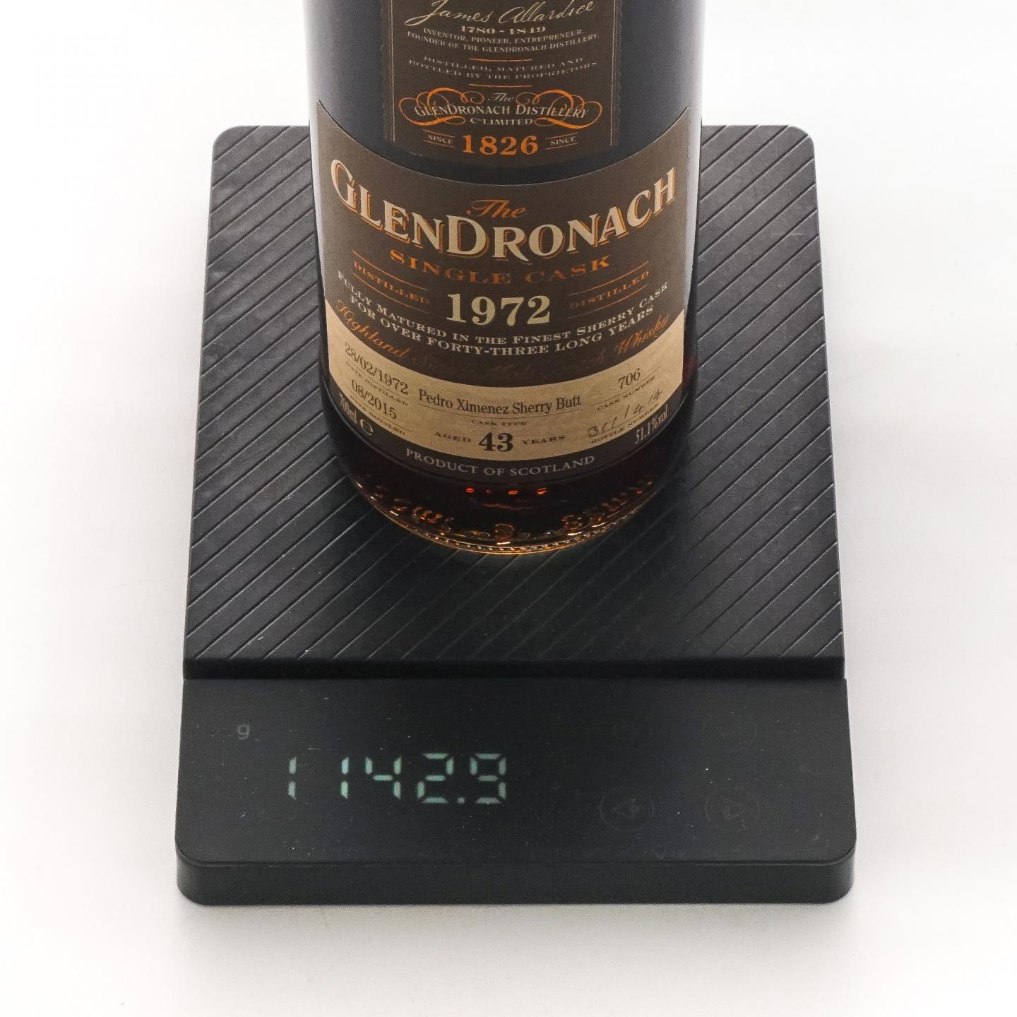 Glendronach 格兰多纳 43年 1972-2015 PX雪莉单桶#706
