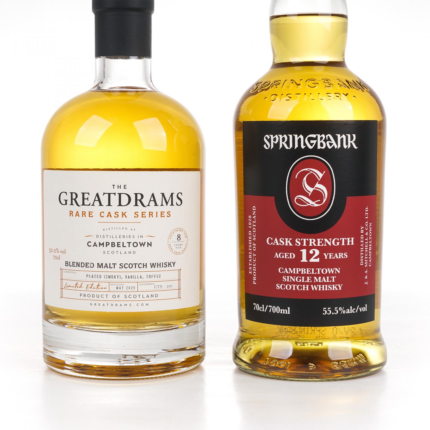 云顶 12年 单麦/ Campbeltown 8年 调和麦芽 2025 2瓶组