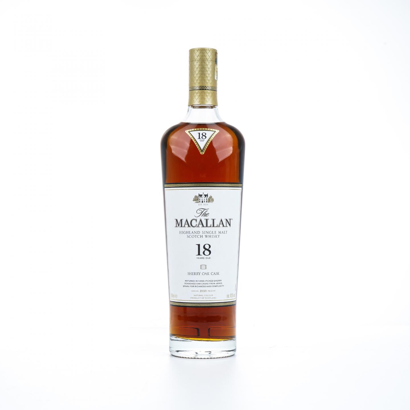 【附X光图】Macallan 麦卡伦 18年 2021 雪莉桶