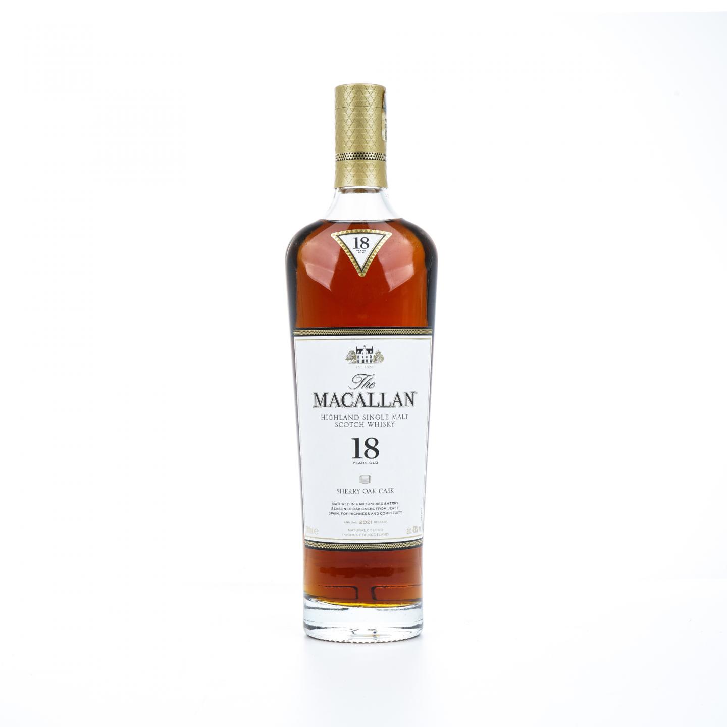 【附X光图】Macallan 麦卡伦 18年 2021 雪莉桶 700ml