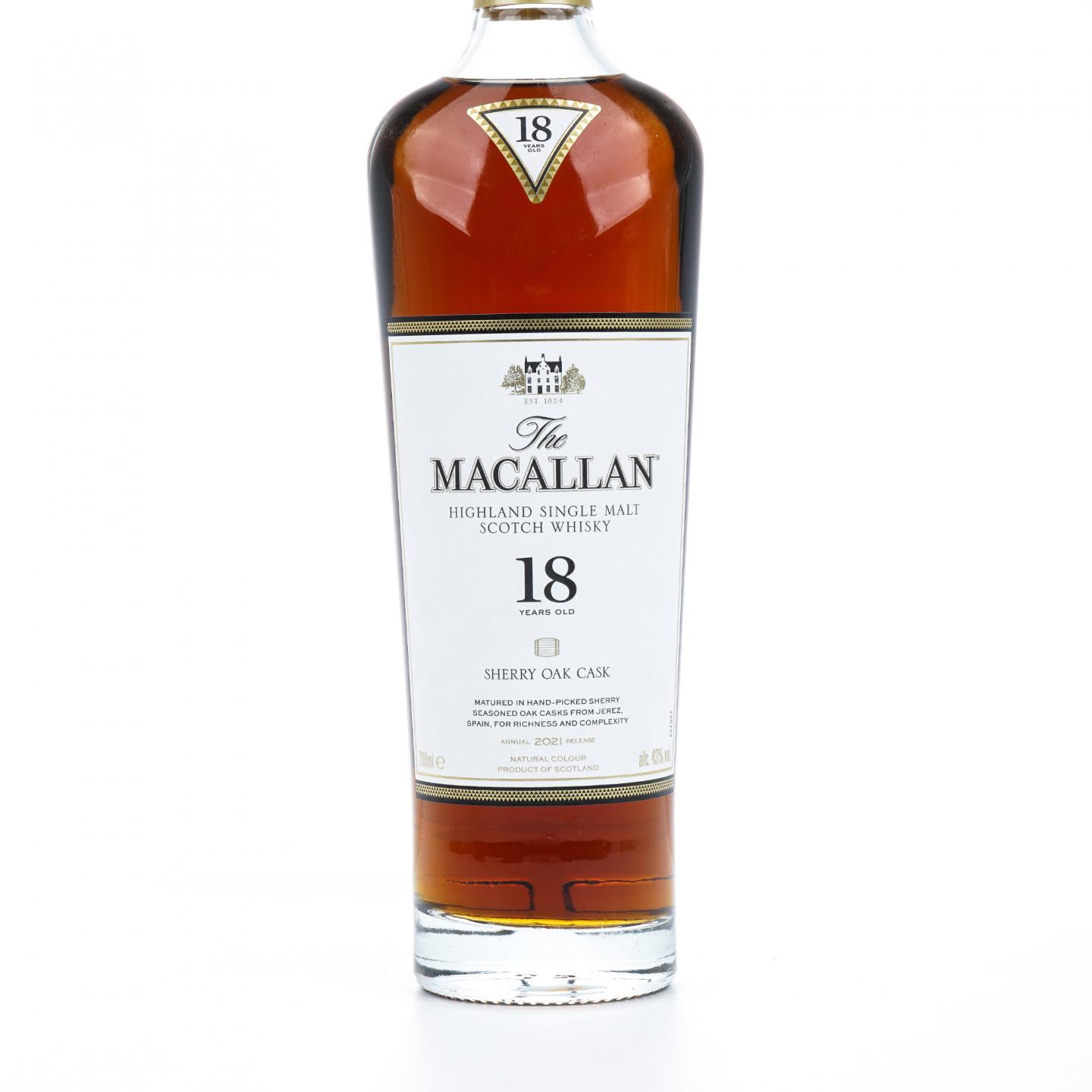 【附X光图】Macallan 麦卡伦 18年 2021 雪莉桶 700ml