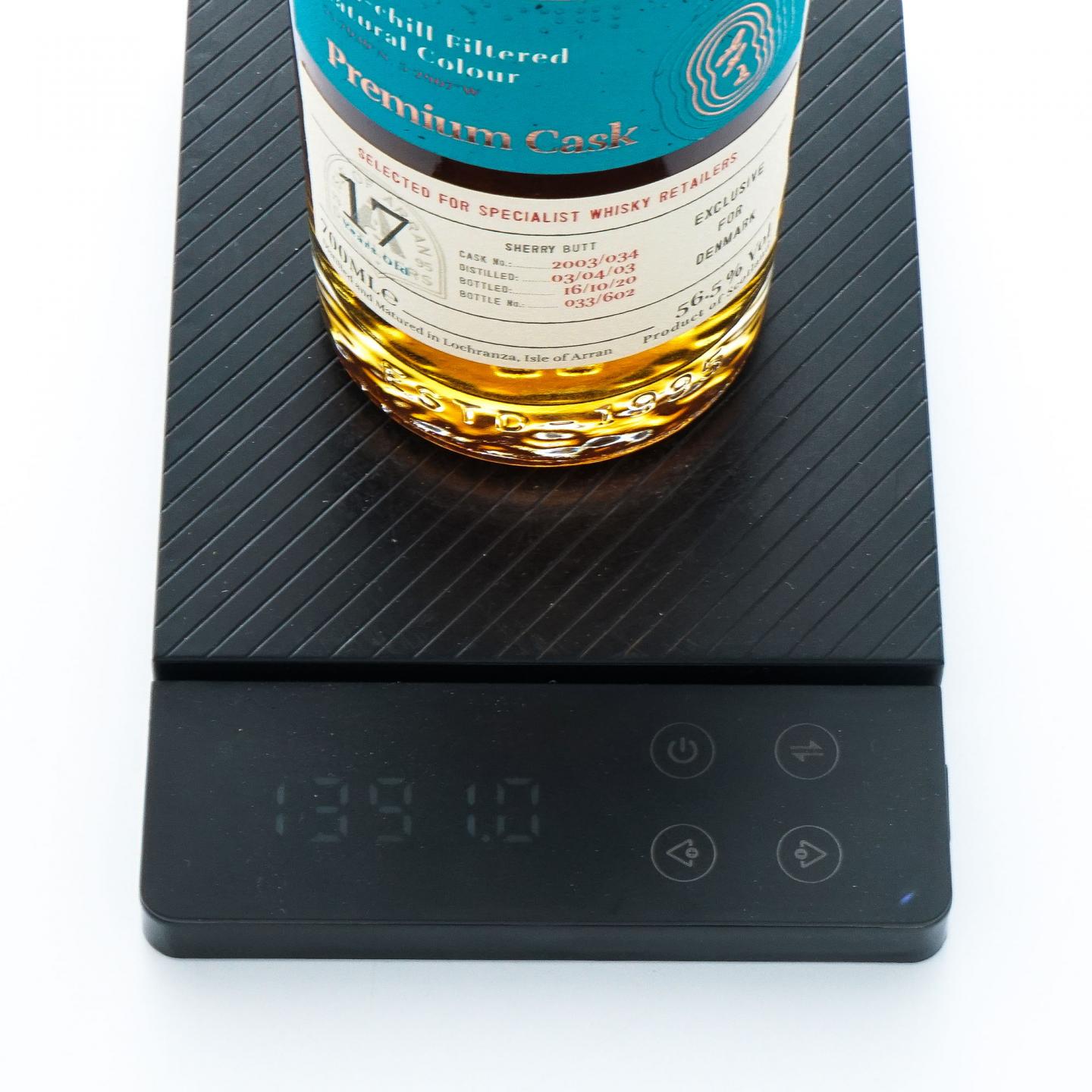 艾伦 17年 2003-2020 雪莉桶#2003/034 丹麦特供