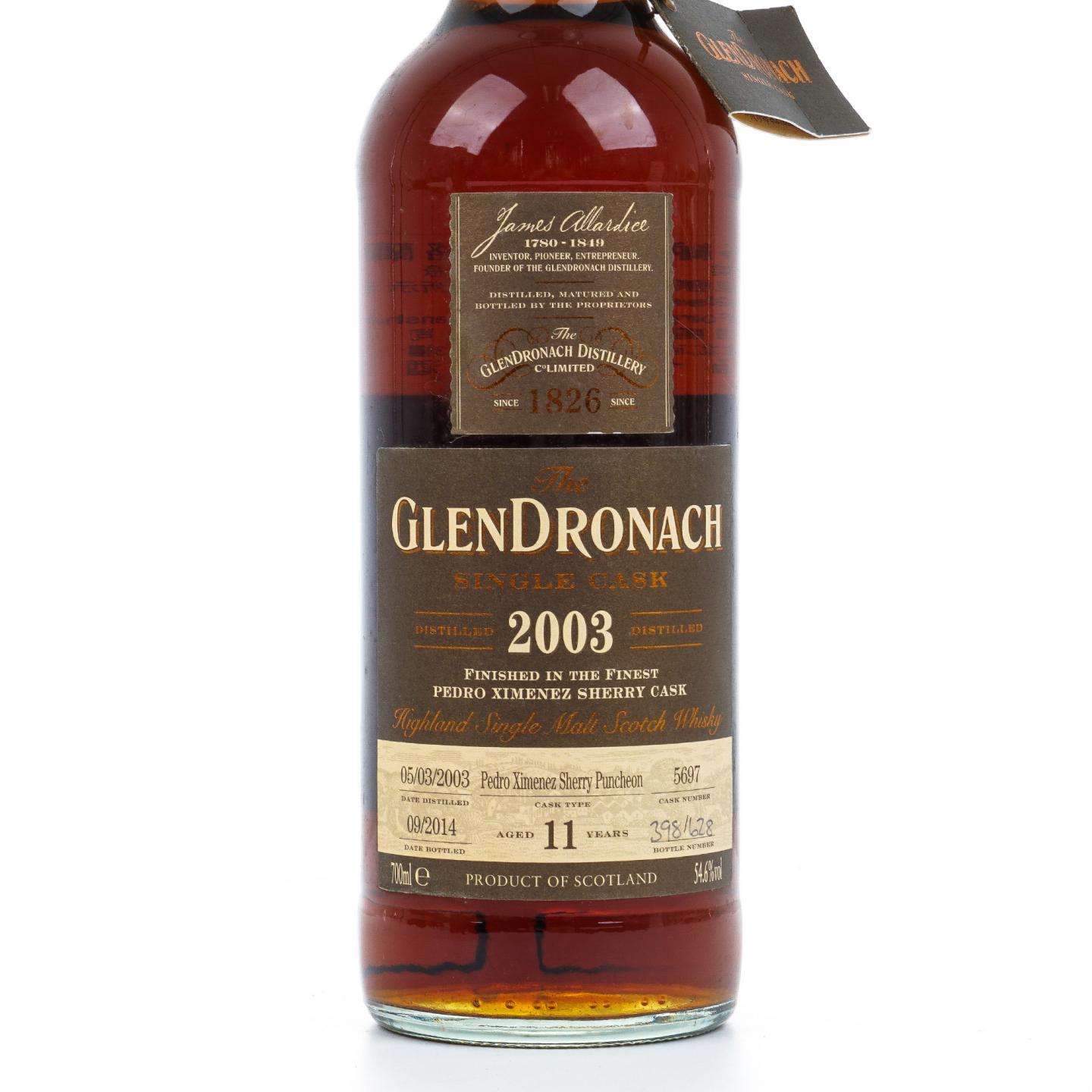 Glendronach 格兰多纳 11年 2003-2014 雪莉单桶#5697