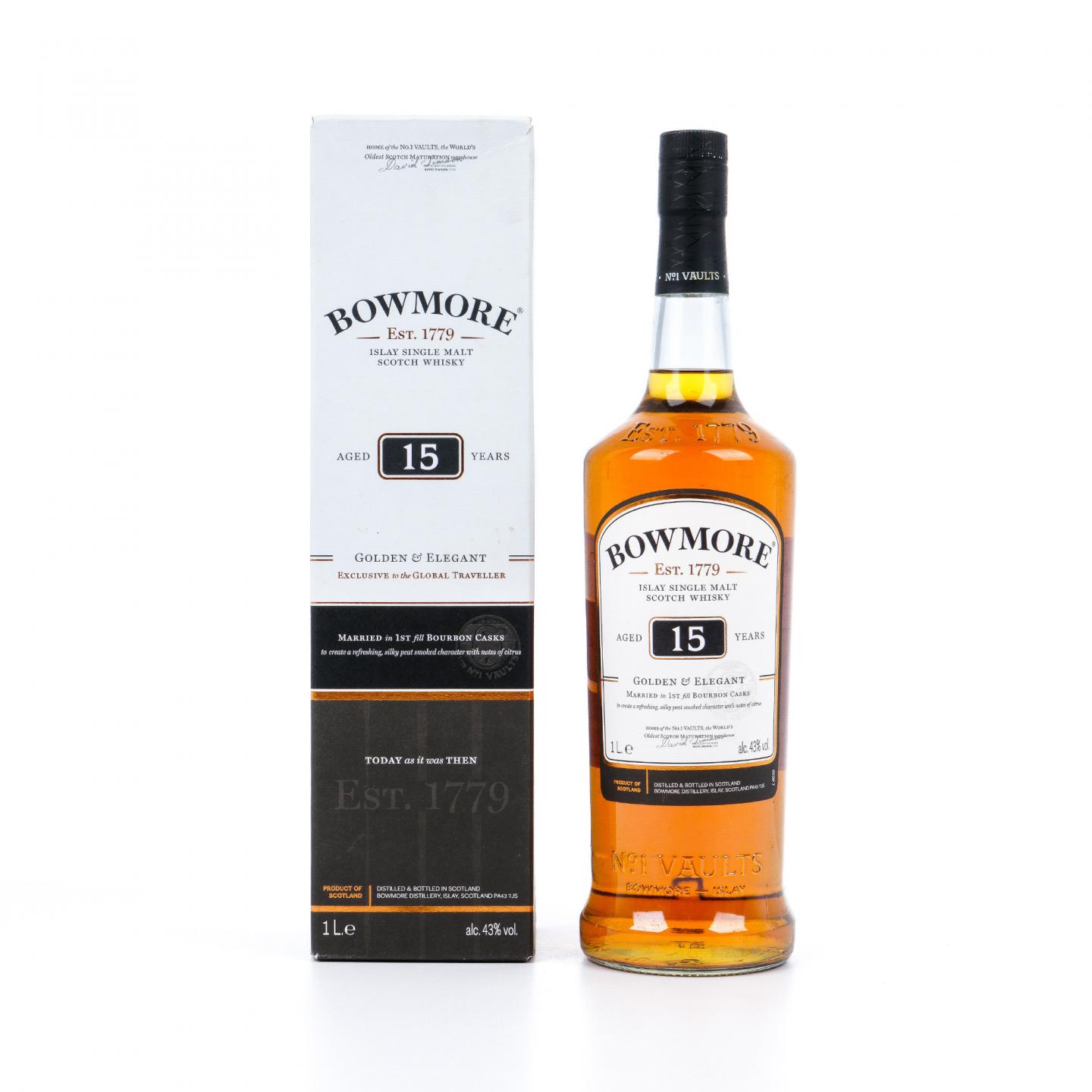 Bowmore 波摩 15年 Golden & Elegant 1升装