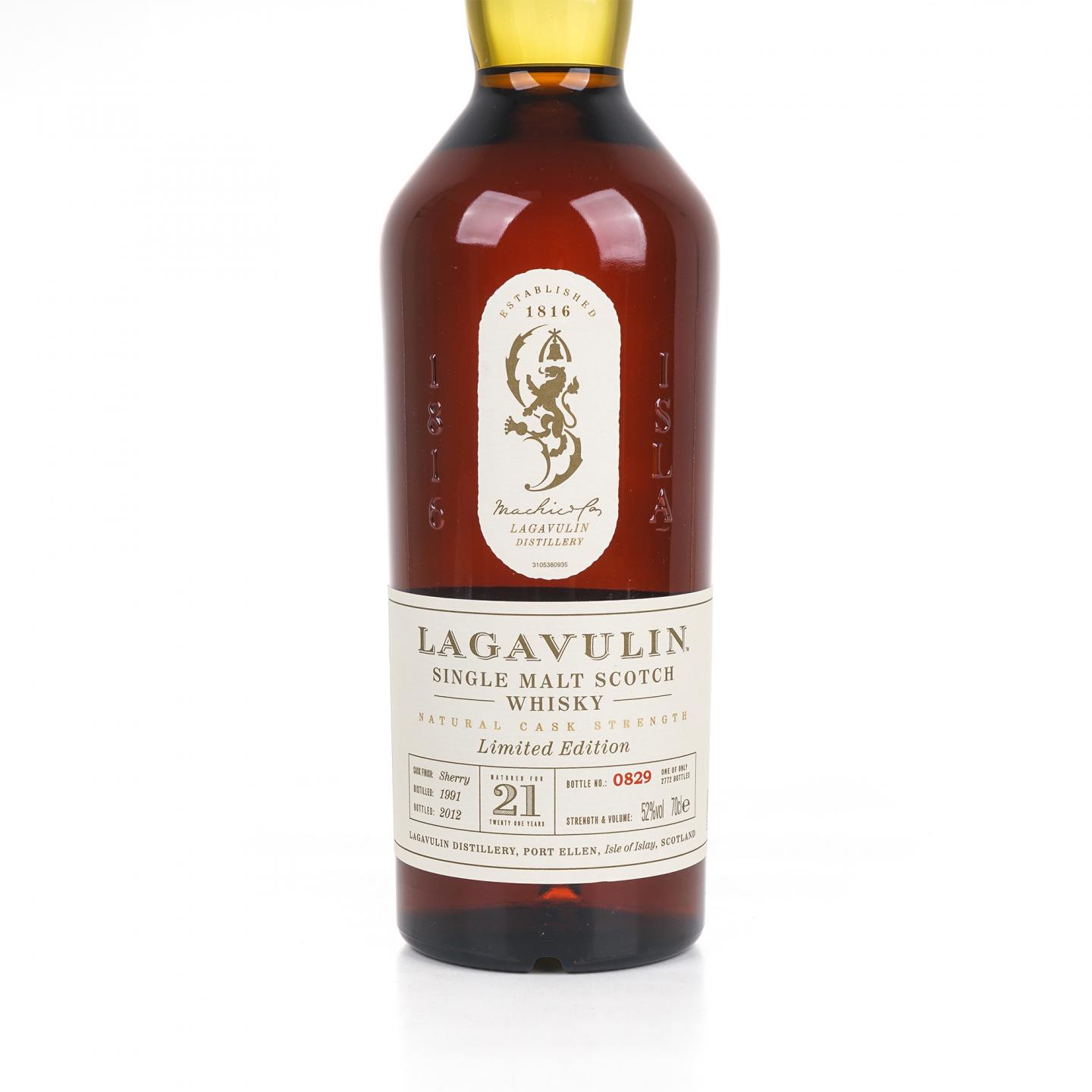 Lagavulin 乐加维林 21年 1991-2012 雪莉桶 桶强 行货