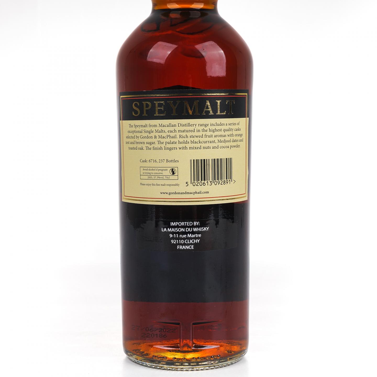 Macallan 麦卡伦 斯佩默 2003-2022 GM #6716