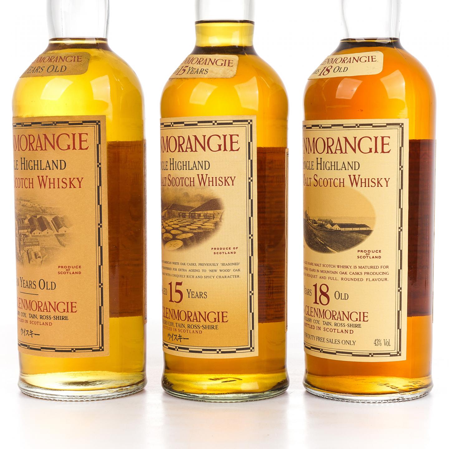 Glenmorangie 格兰杰 10/15/18年 3瓶组