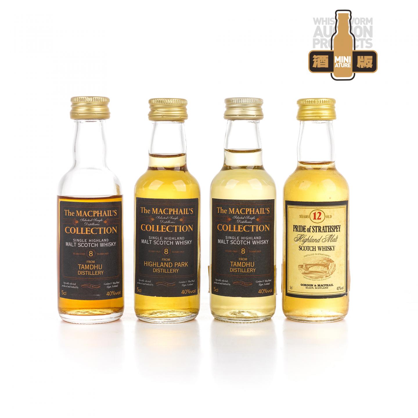 【酒版】Gordon & MacPhail装瓶 8/12年 4瓶*5cl