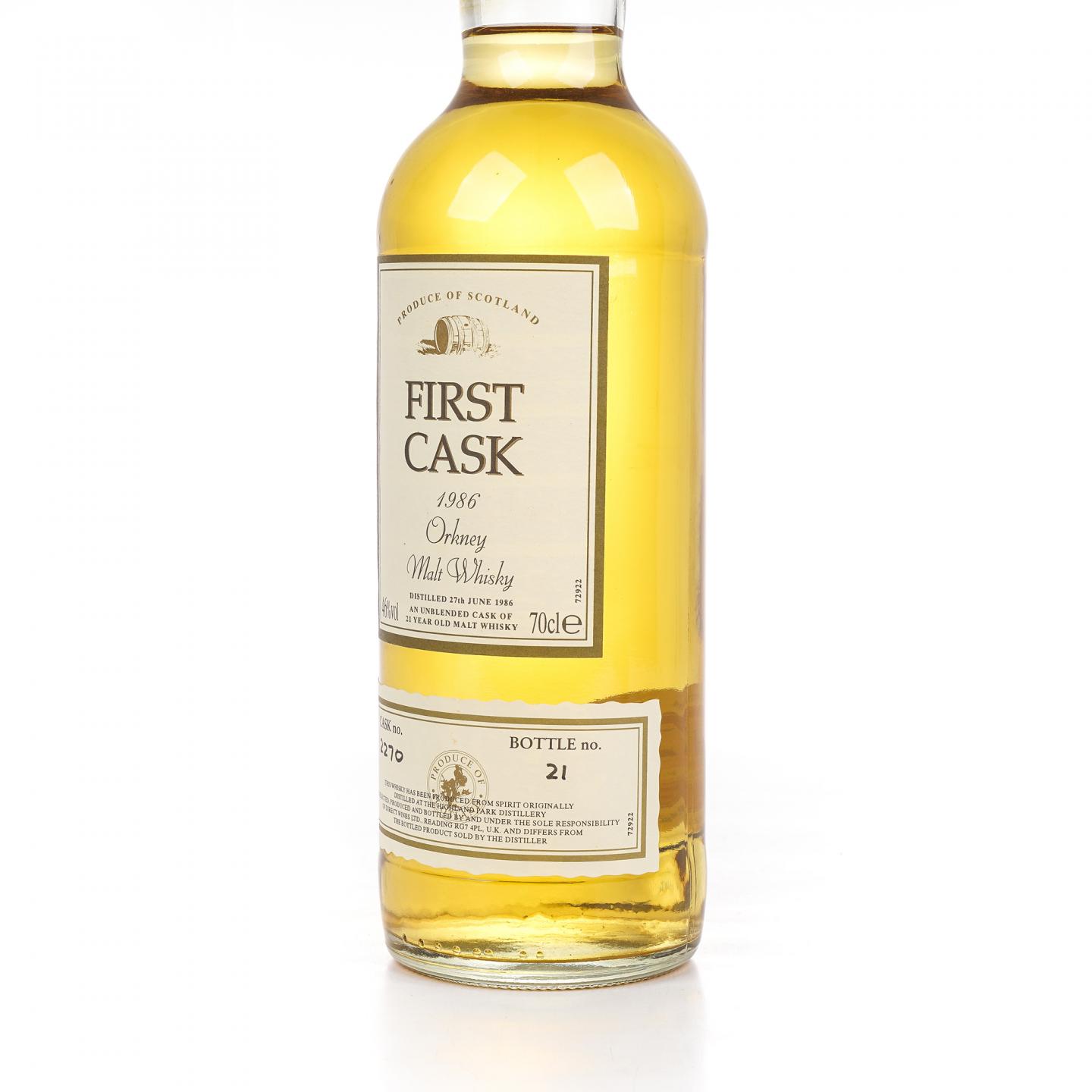 Highland Park 高原骑士 21年 1986 First Cask 单桶#2270