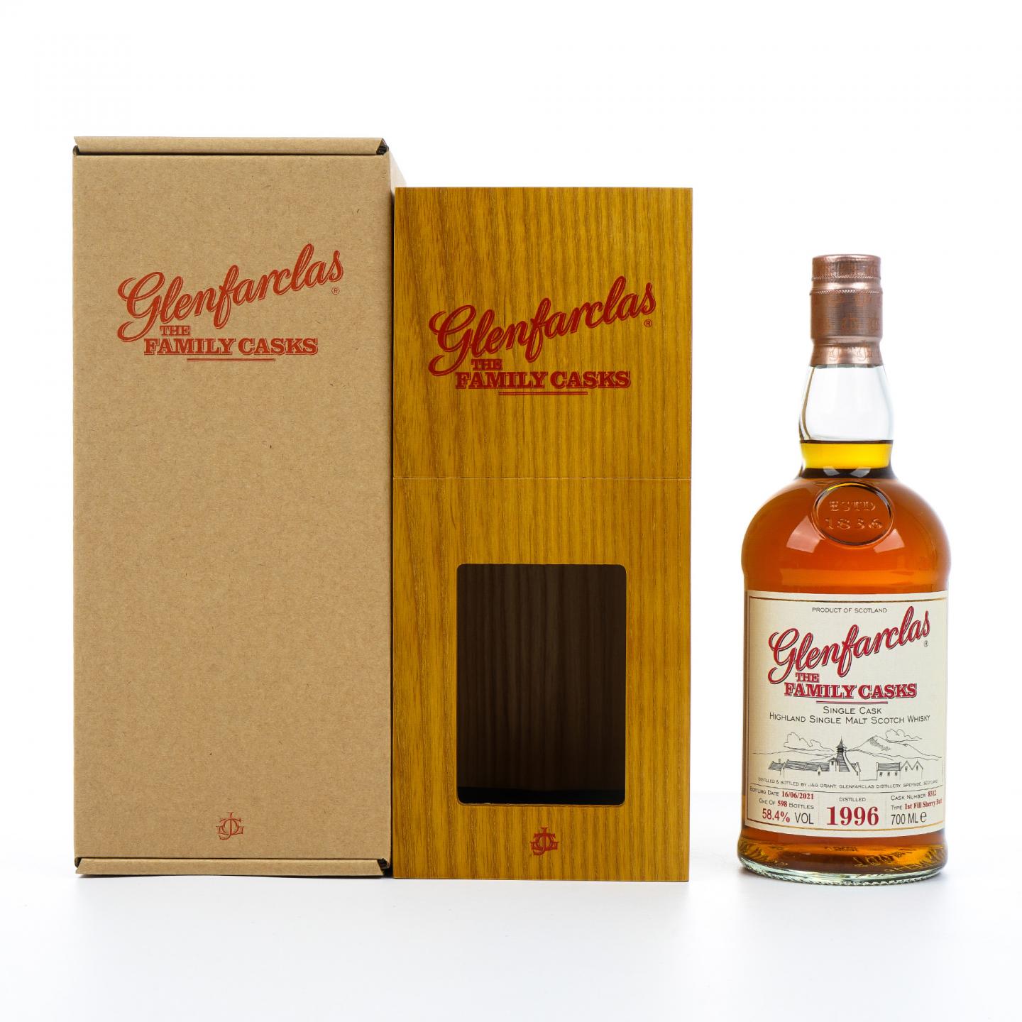 Glenfarclas 格兰花格 1996-2021 雪莉单桶#8312 家族桶 58.4%