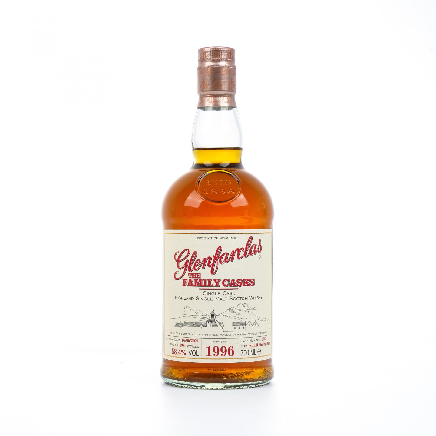 Glenfarclas 格兰花格 1996-2021 雪莉单桶#8312 家族桶 58.4%