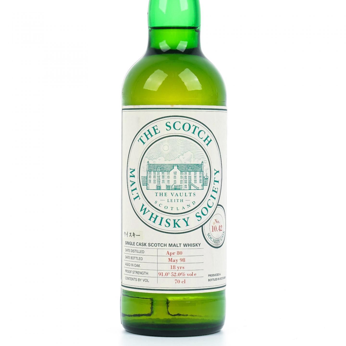 SMWS 10.42 布纳哈本 18年 1980-1998