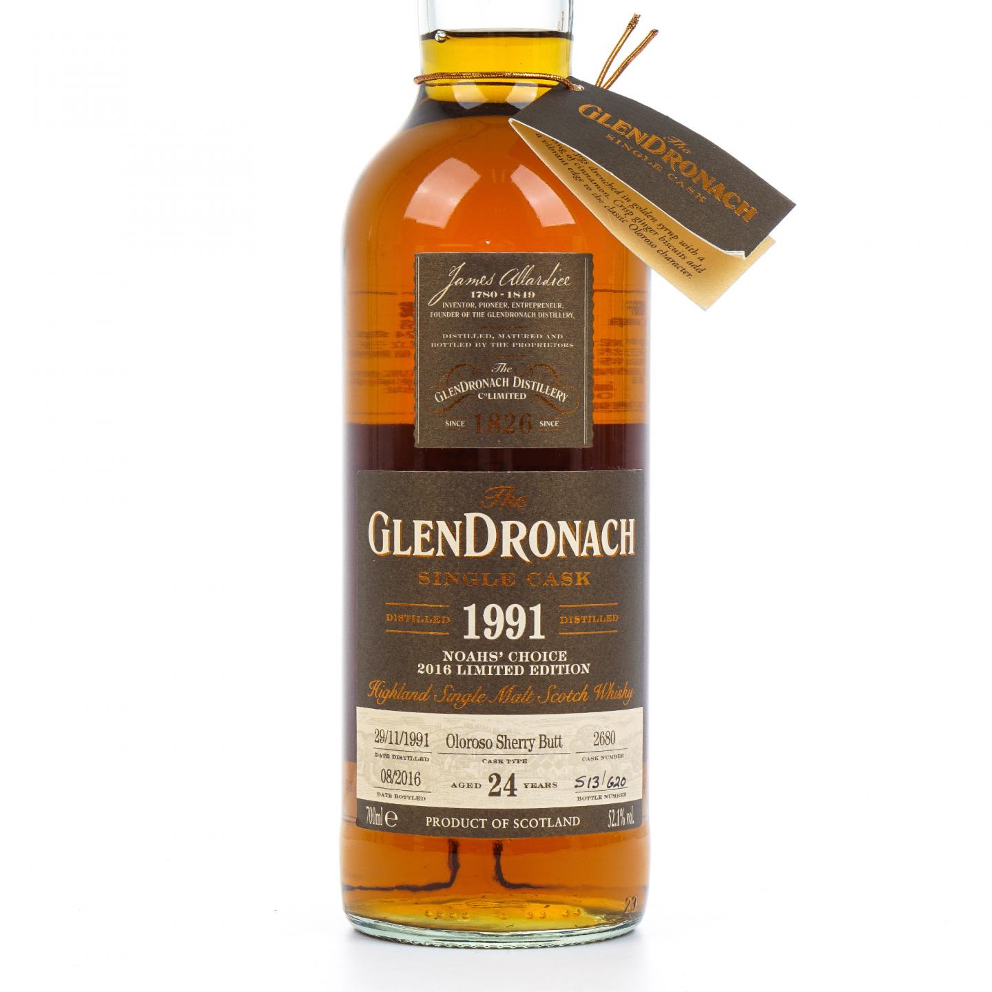 Glendronach 格兰多纳 24年 1991-2016 雪莉单桶#2680 非原盒