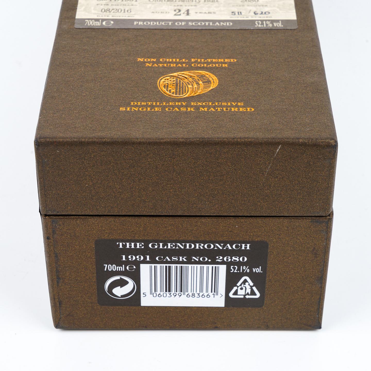Glendronach 格兰多纳 24年 1991-2016 雪莉单桶#2680 非原盒