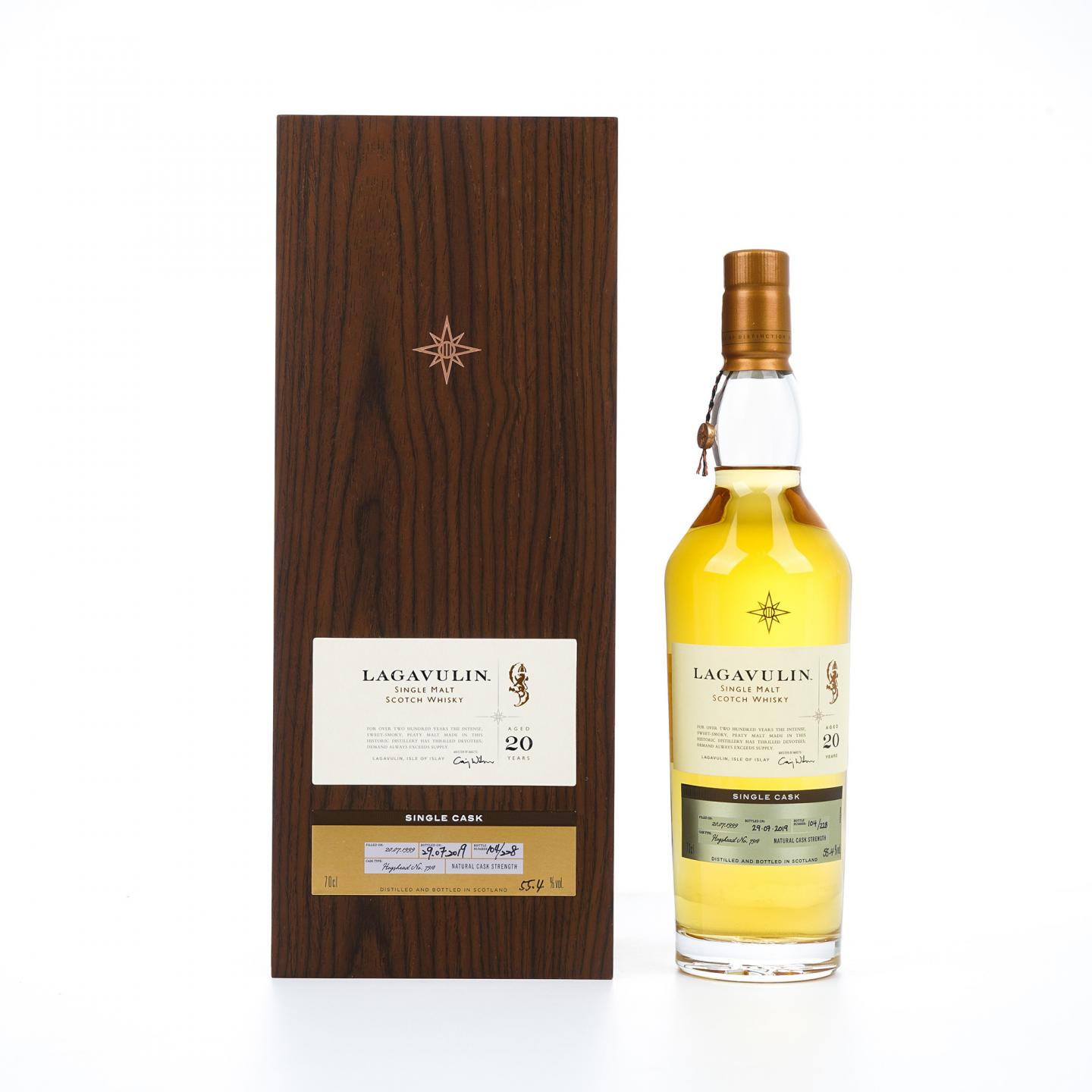 Lagavulin 乐加维林 20年 1999-2019 星星标 单一原桶 桶强