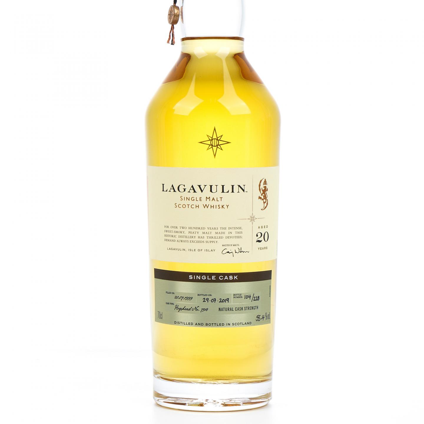Lagavulin 乐加维林 20年 1999-2019 星星标 单一原桶 桶强