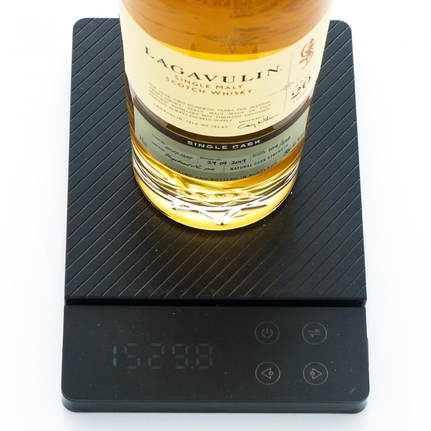 Lagavulin 乐加维林 20年 1999-2019 星星标 单一原桶 桶强