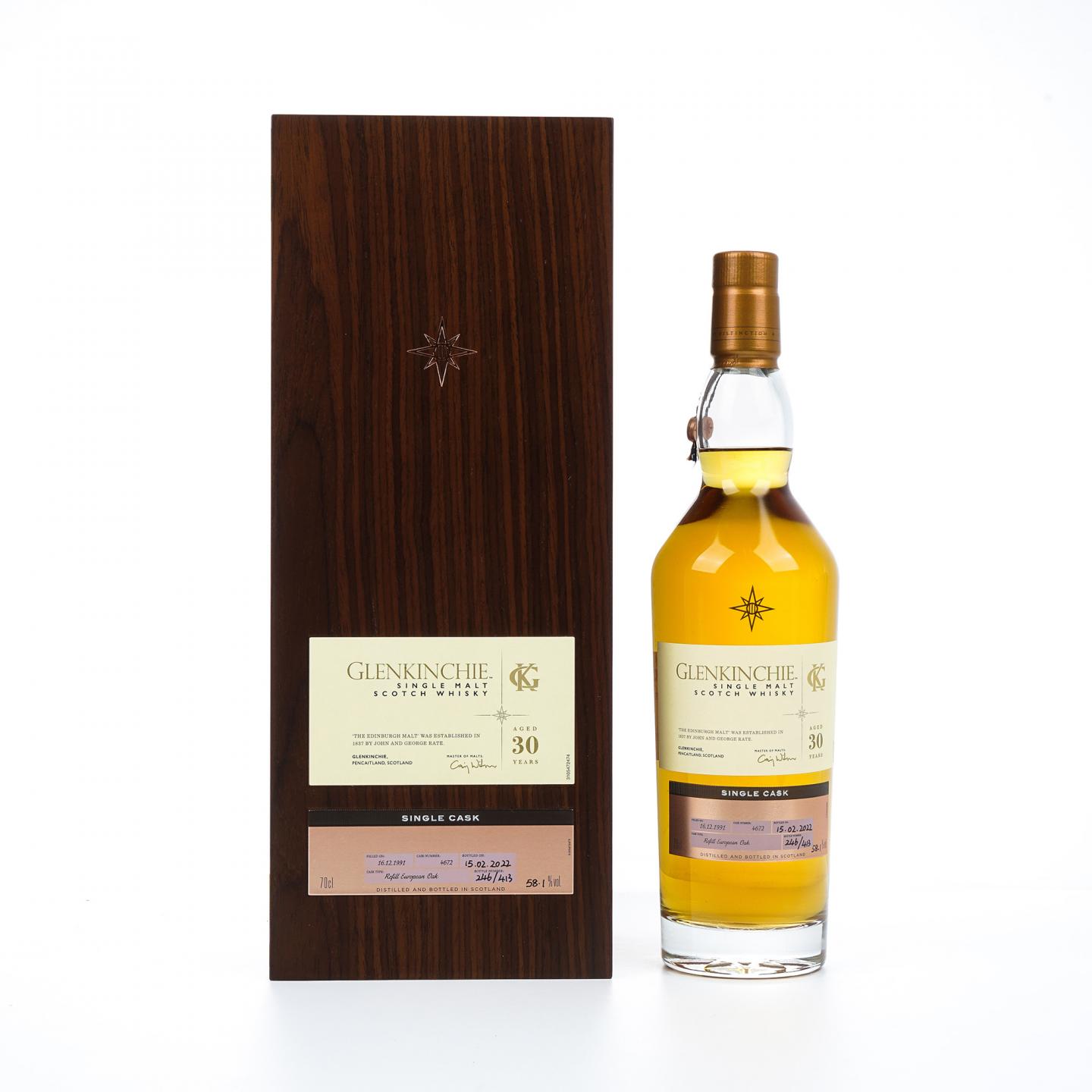 Glenkinchie 格兰昆奇 30年 1991-2022 星星标