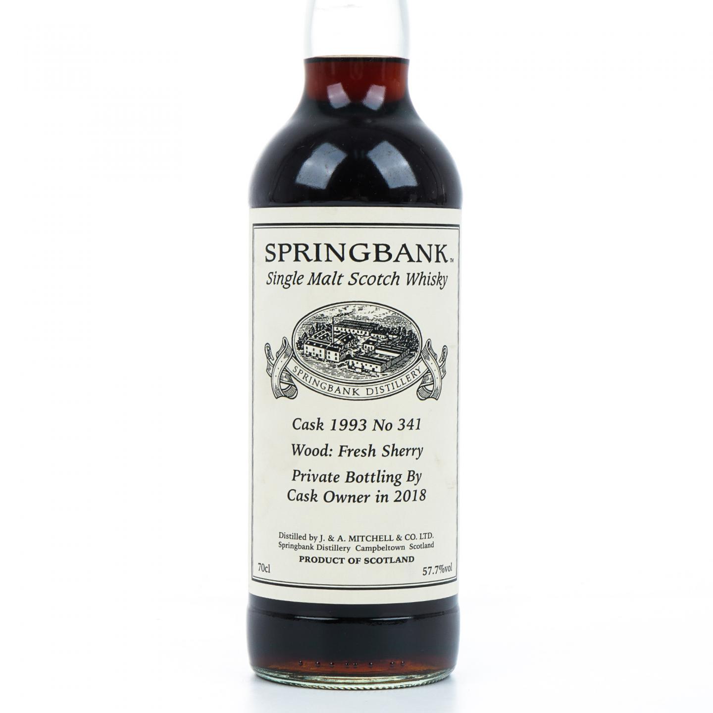 Springbank 云顶 1993-2018 雪莉私人桶#341