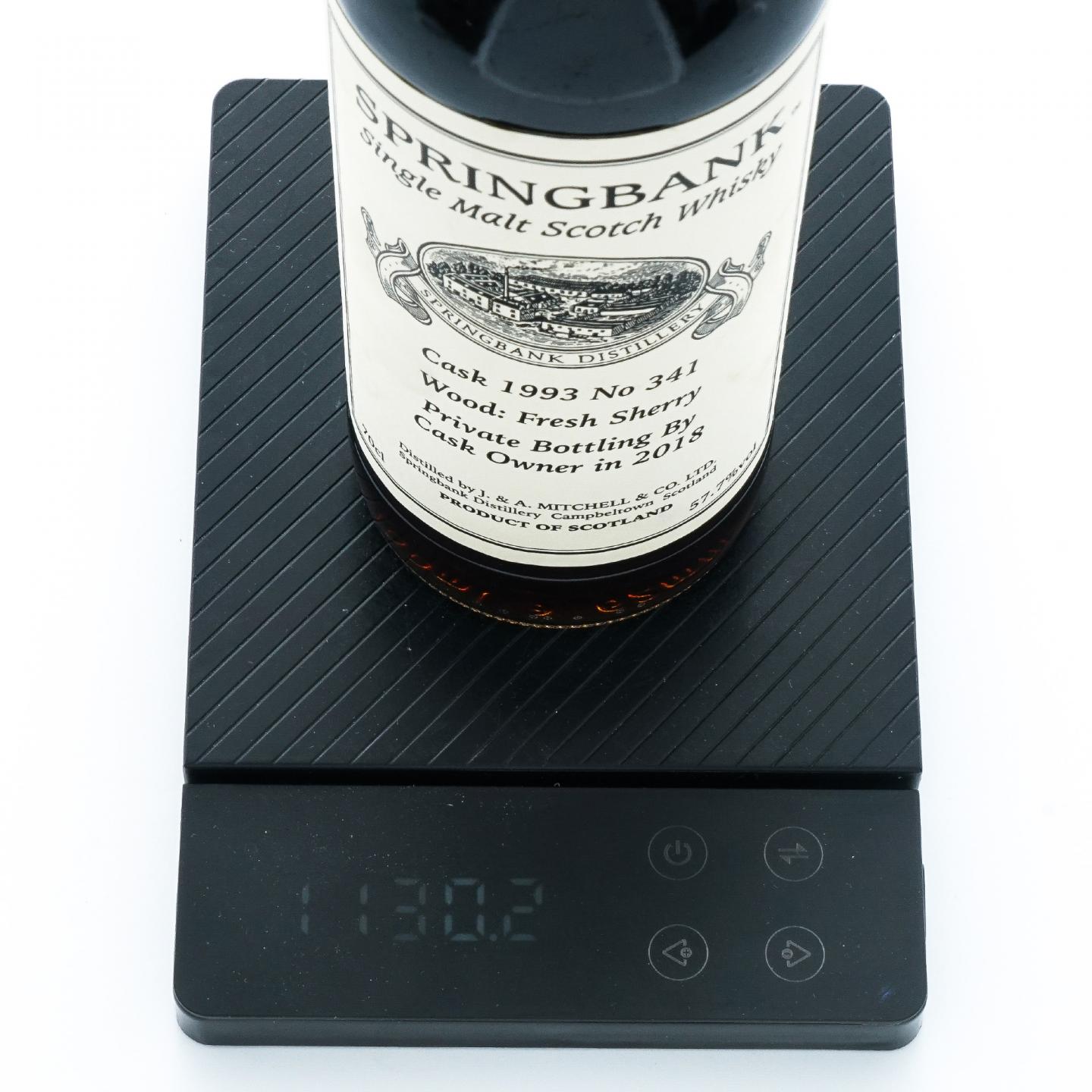 Springbank 云顶 1993-2018 雪莉私人桶#341