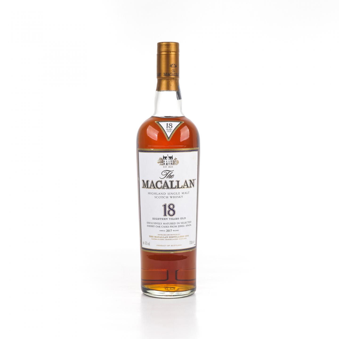 Macallan 麦卡伦 18年 2017 雪莉桶