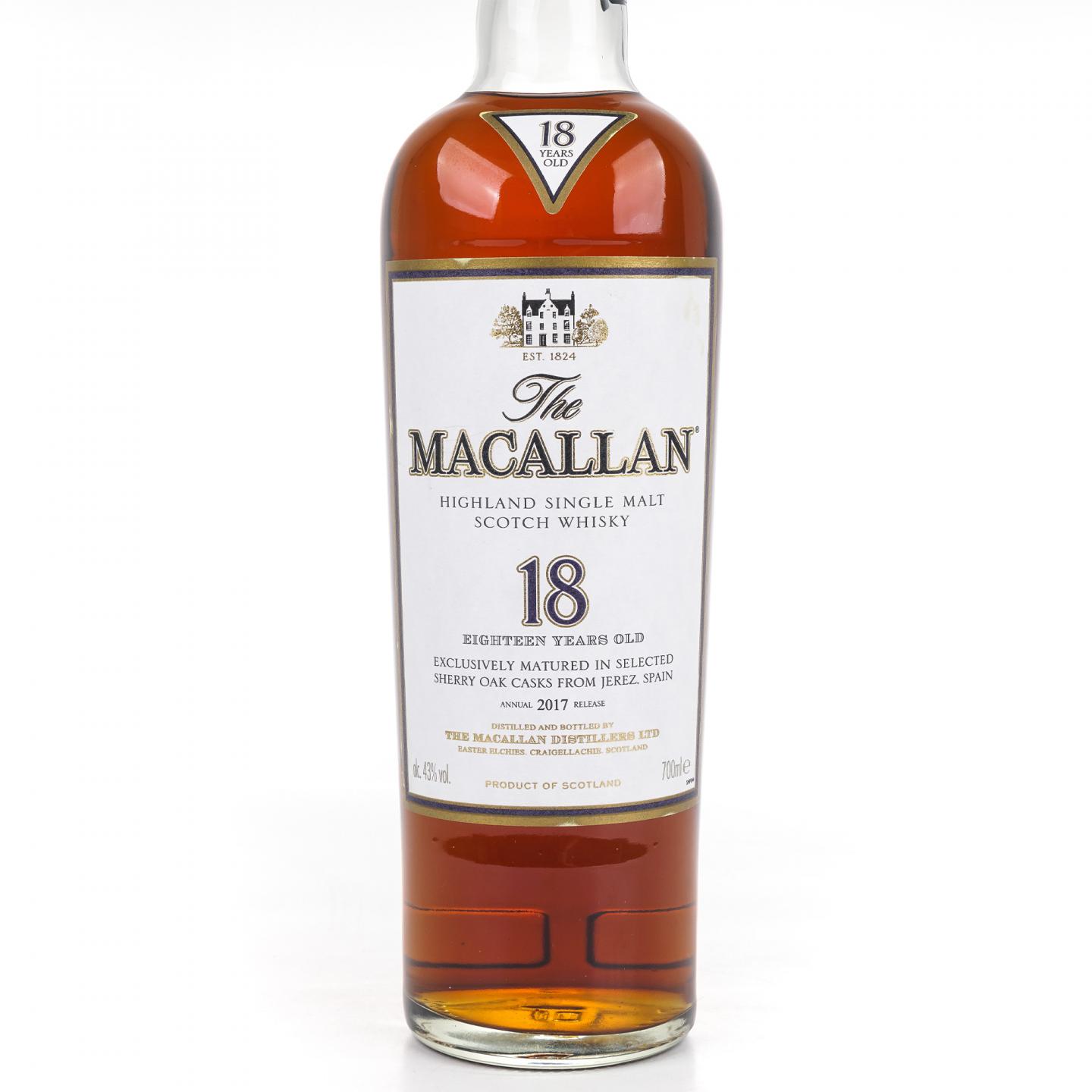 Macallan 麦卡伦 18年 2017 雪莉桶