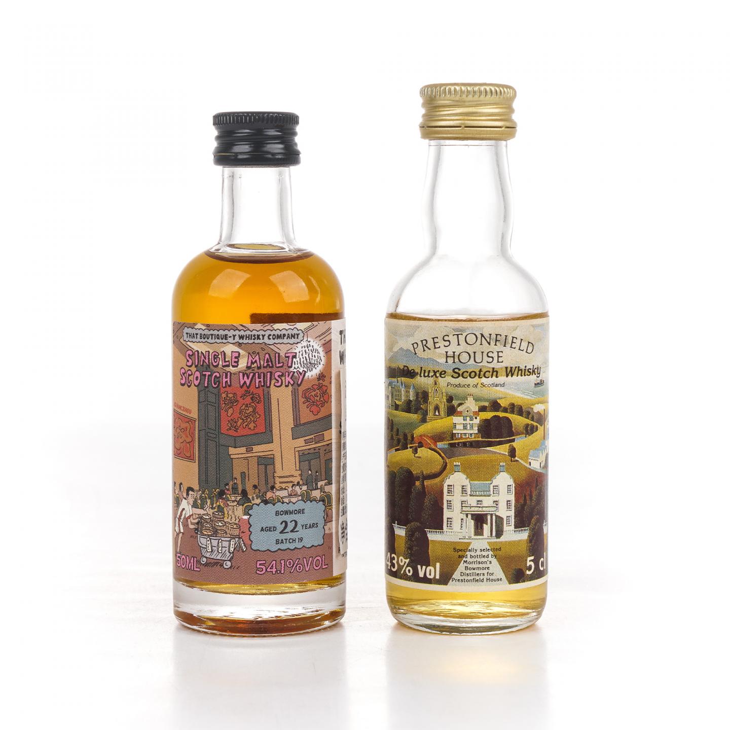 【酒版】Bowmore 波摩 22年 Batch 19 漫画标/Prestonfield House 2瓶组*50ml