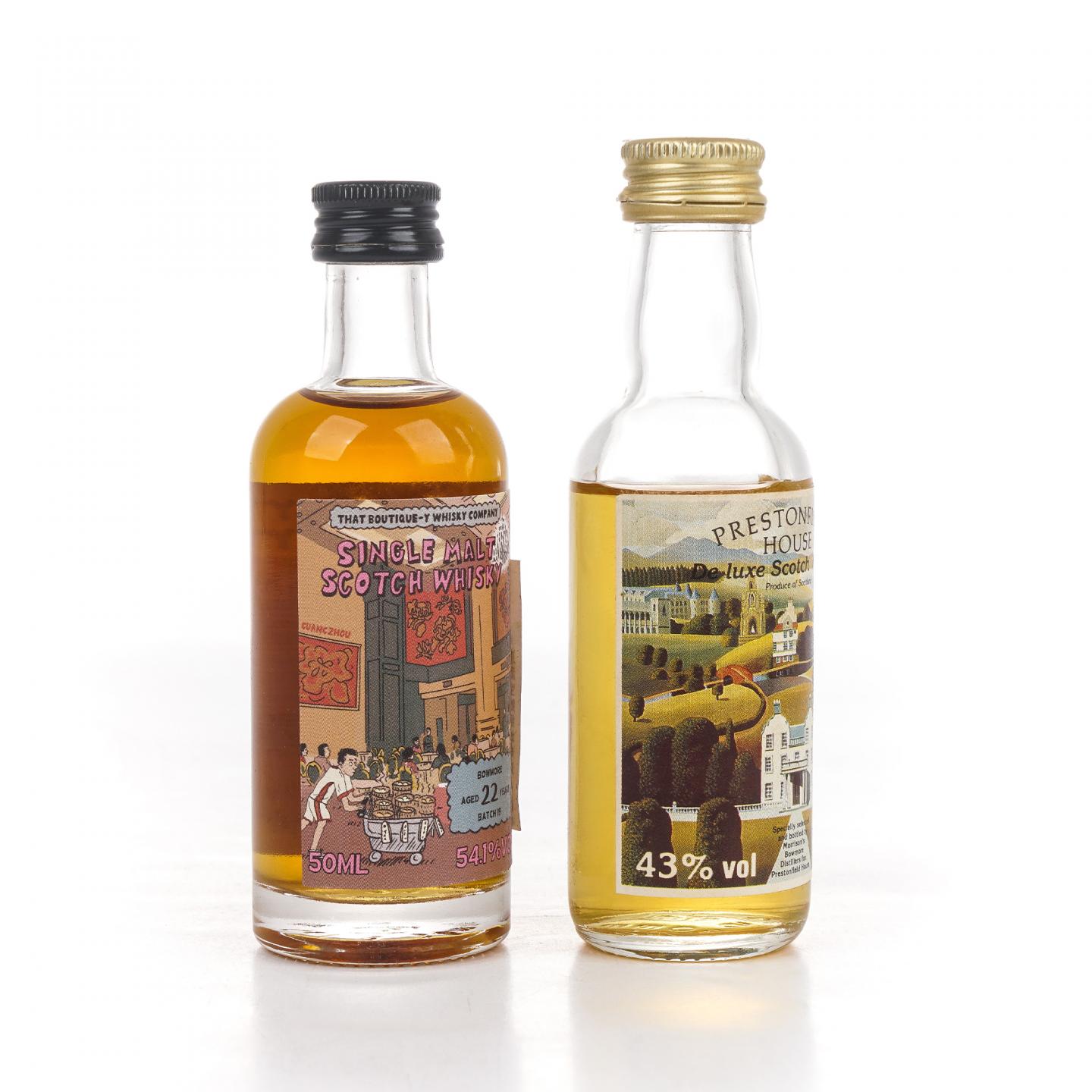 【酒版】Bowmore 波摩 22年 Batch 19 漫画标/Prestonfield House 2瓶组*50ml