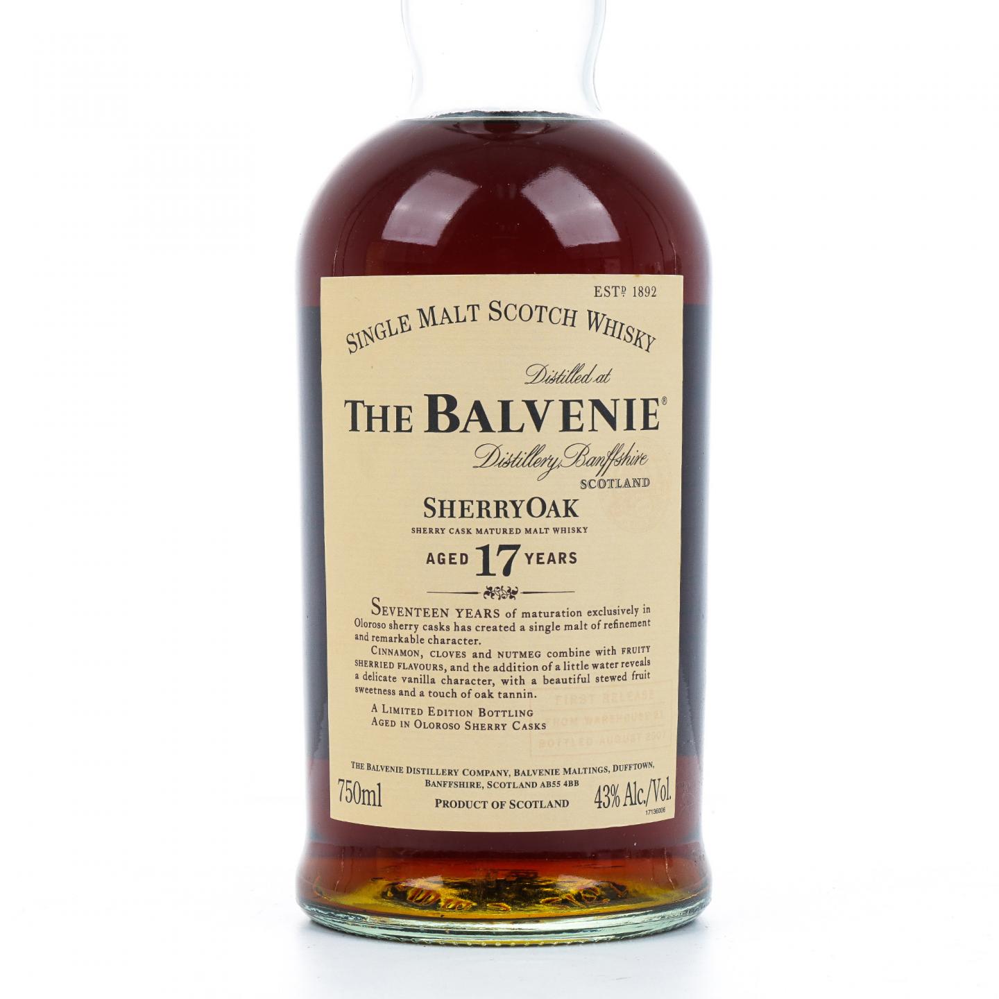 Balvenie 百富 17年 雪莉桶 第一版 750ml