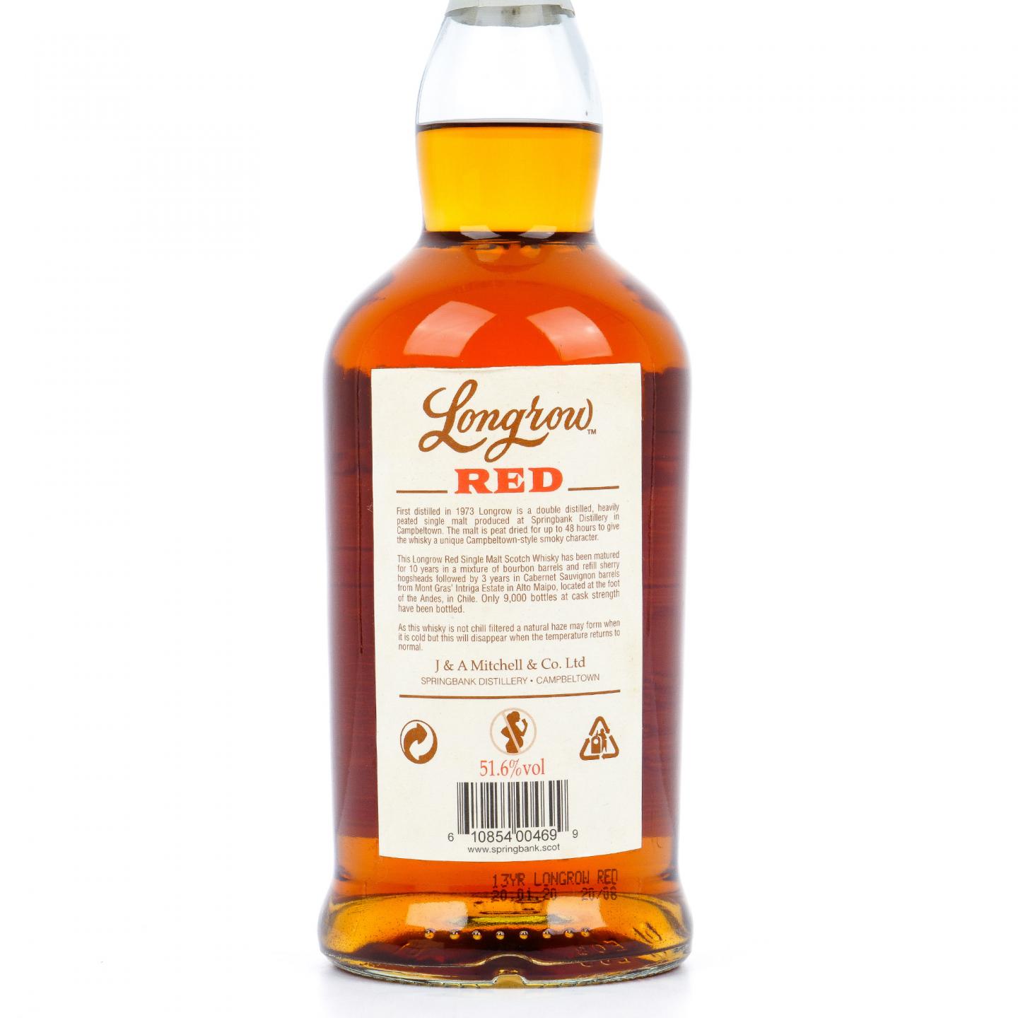 Longrow 朗格罗 13年 2020 Red 限量版 51.6%