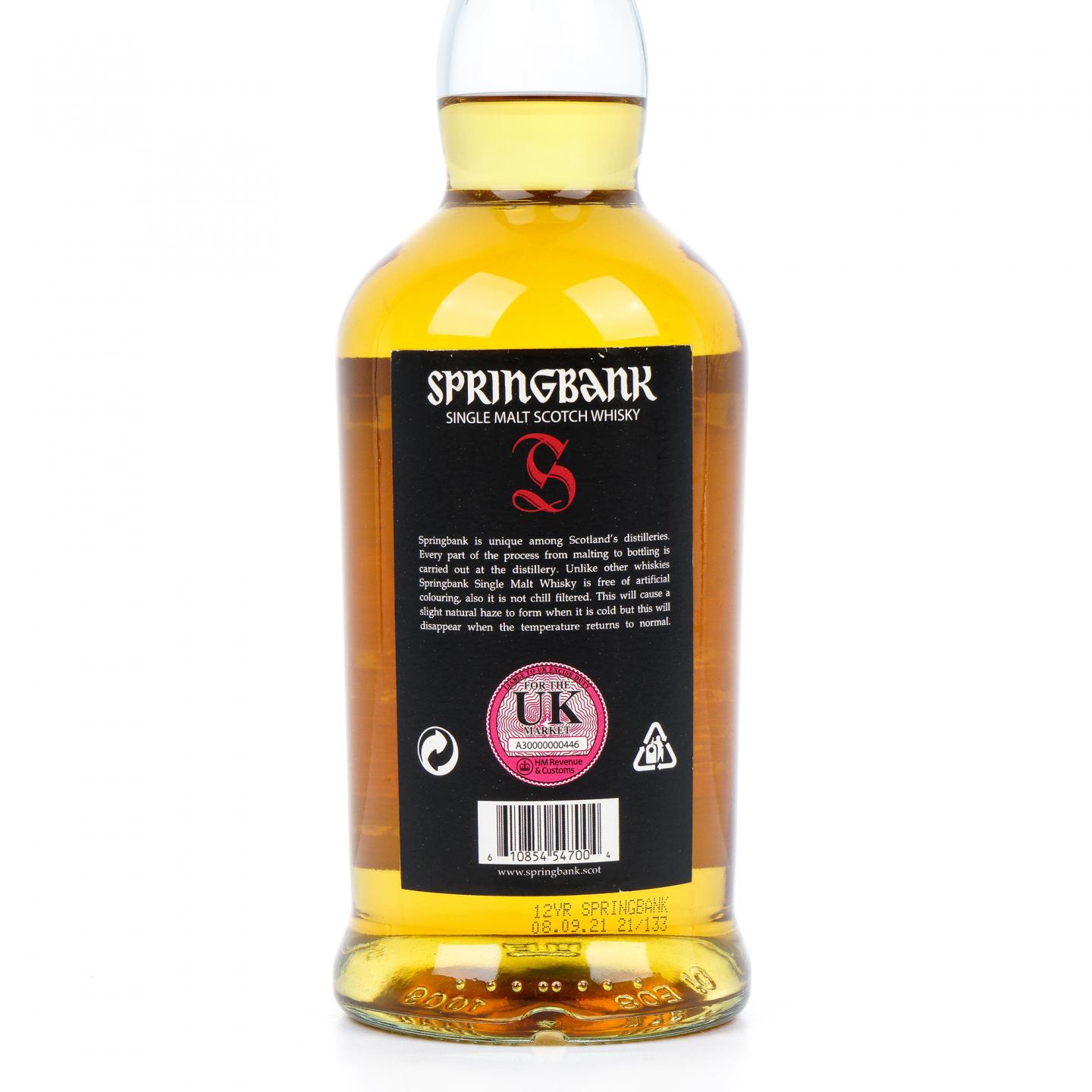Springbank 云顶 12年 2021 桶强 700ml 55.9%Vol.