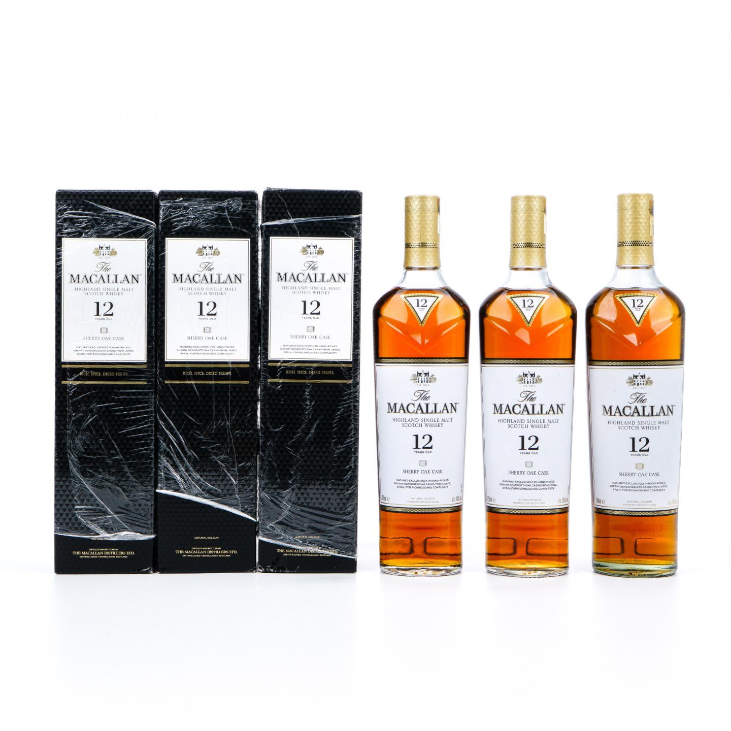 Macallan 麦卡伦 12年 雪莉桶 3瓶组