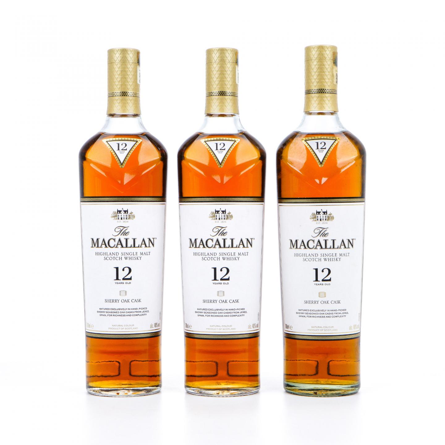 Macallan 麦卡伦 12年 雪莉桶 3瓶组