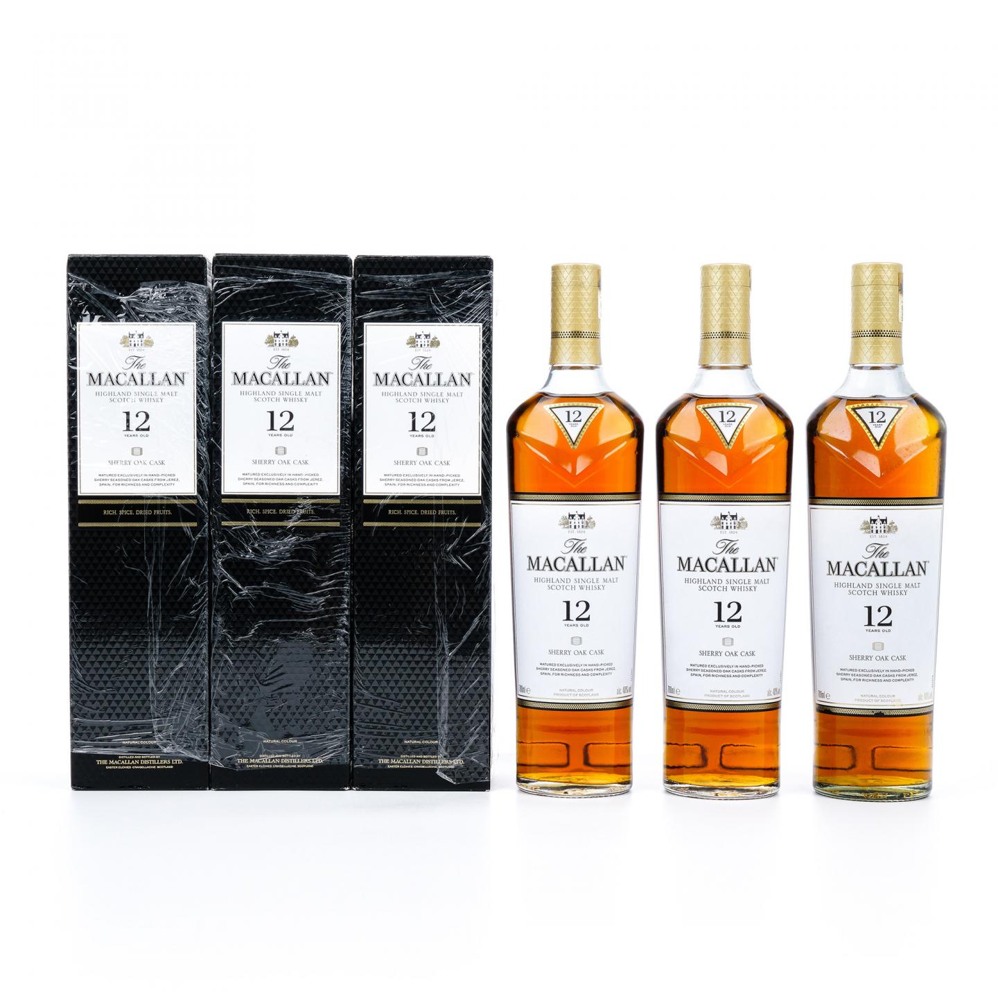 Macallan 麦卡伦 12年 雪莉桶 3瓶组*700ml