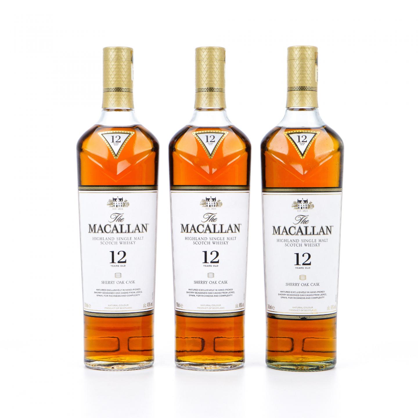 Macallan 麦卡伦 12年 雪莉桶 3瓶组*700ml