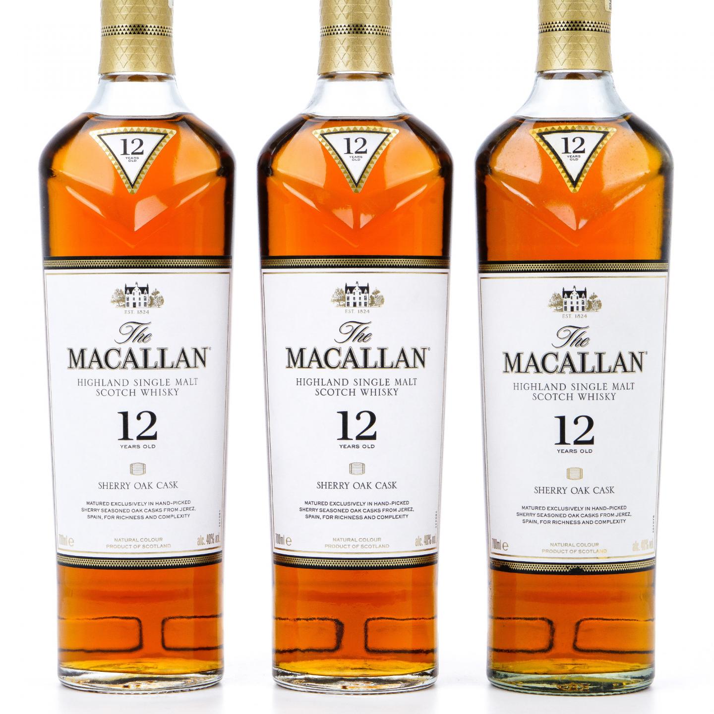 Macallan 麦卡伦 12年 雪莉桶 3瓶组*700ml