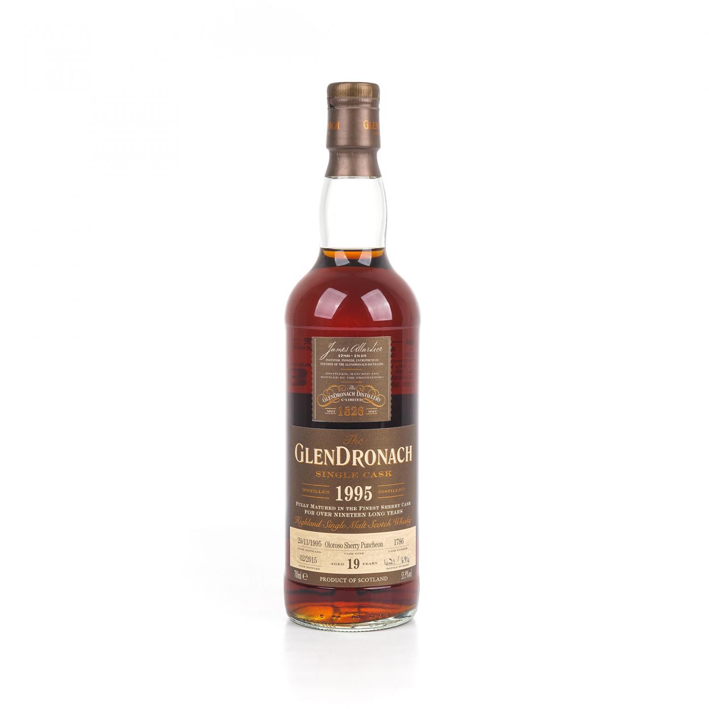 Glendronach 格兰多纳 19年 1995-2015 雪莉单桶#1786